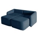 Ver imagem 4 de Sofá Cama Modulado Retrátil e Reclinável Varsóvia 196cm Veludo Azul Marinho G33 - Gran Belo