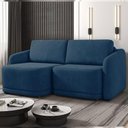 Ver imagem 1 de Sofá Cama Modulado Retrátil e Reclinável Varsóvia 196cm Veludo Azul Marinho G33 - Gran Belo