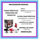 Ver imagem 6 de Processador de Alimentos Manual de 500 Ml Semiautomatico 3 Laminas Fatiar,triturar,moer,deversos Ali
