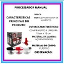 Ver imagem 6 de Processador de Alimentos Manual de 500 Ml Semiautomatico 3 Laminas Fatiar,triturar,moer,deversos Ali