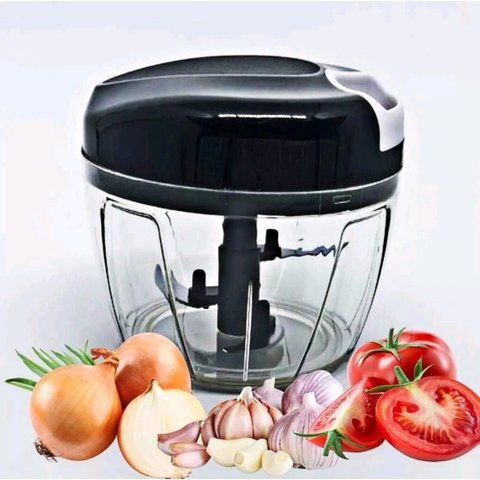 Processador de Alimentos Manual de 500 Ml Semiautomatico 3 Laminas Fatiar,triturar,moer,deversos Ali