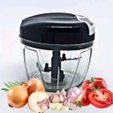 Ver imagem 1 de Processador de Alimentos Manual de 500 Ml Semiautomatico 3 Laminas Fatiar,triturar,moer,deversos Ali