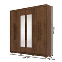 Ver imagem 5 de Guarda-roupa Casal Bahamas 6 Portas 2 Gavetas com Espelho Imbuia - Pnr Móveis