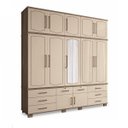Ver imagem 2 de Guarda-Roupa Casal 229cm 12 Portas 8 Gavetas com Espelho Londres Triplex 12.8 Santos Andirá