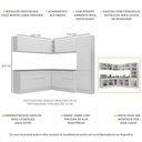 Ver imagem 4 de Armário Cozinha Completa Canto Veneza Mp2102 Multimóveis Branco + Brinde Jogo de Panelas Tramontina