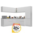 Ver imagem 3 de Armário Cozinha Completa Canto Veneza Mp2102 Multimóveis Branco + Brinde Jogo de Panelas Tramontina