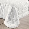 Colcha Cobre Leito Aveline King Size 3 Peças Dupla Face Macio Micropercal 300 Fios Bordado Branco - 4