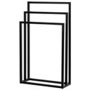 Ver imagem 1 de Toalheiro De Piso Triplo Banheiro Lavabo Lovell Metal Preto DHom