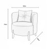 Conjunto 2 Poltronas + Sofá Curvo Orgânico Boucle Bege - Montanaris Decor - 5