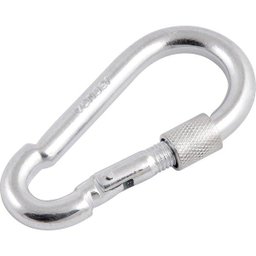 Mosquetão c/ trava roscada 8x80mm leve galvanizado Vonder - 1
