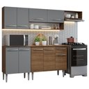 Ver imagem 3 de Armário de Cozinha Compacta 229cm Rustic/Cinza Emilly Madesa 13