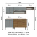 Ver imagem 4 de Armário de Cozinha Compacta 229cm Rustic/Cinza Emilly Madesa 13