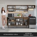 Ver imagem 6 de Armário de Cozinha Compacta 229cm Rustic/Cinza Emilly Madesa 13