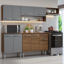 Ver imagem 1 de Armário de Cozinha Compacta 229cm Rustic/Cinza Emilly Madesa 13