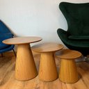 Ver imagem 4 de Trio de Mesas Lateral Cone Redonda Freijó Personal Decor Design Mesa Lateral Cone Redonda