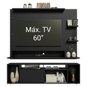 Ver imagem 5 de Rack com Painel para TV até 60 Polegadas 180 cm Preto Cancun Madesa