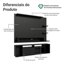 Ver imagem 4 de Rack com Painel para TV até 60 Polegadas 180 cm Preto Cancun Madesa
