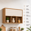 Ver imagem 3 de Armario Aereo Eloise 120cm 1 Portas Basculhante Freijo / Off White MGM