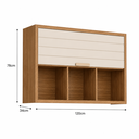 Ver imagem 5 de Armario Aereo Eloise 120cm 1 Portas Basculhante Freijo / Off White MGM