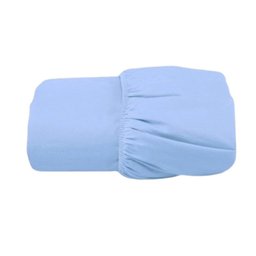 Lençol Casal Percal 180 Fios 1,38x1,88x0,35m com Elastico: Azul Claro - 1