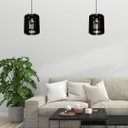 Ver imagem 5 de Luminária Teto tipo Pendente TURMALINA MDF - Completa - Cor: Preta