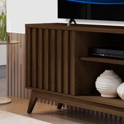 Rack Ripado Para Tv 55 Polegadas Cedro Malbec Germai - 3