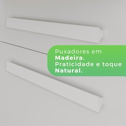 Armário de Cozinha com Balcão Mdp 6 Portas Branco - 10