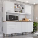 Ver imagem 2 de Armário de Cozinha com Balcão Mdp 6 Portas Branco