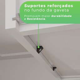 Armário de Cozinha com Balcão Mdp 6 Portas Branco - 7