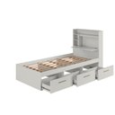 Ver imagem 4 de Cama de Solteiro com 3 Gavetas Cabeceira com Organizador e Iluminação em LED Genebra