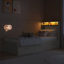 Ver imagem 5 de Cama de Solteiro com 3 Gavetas Cabeceira com Organizador e Iluminação em LED Genebra