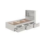 Ver imagem 4 de Cama de Solteiro com 3 Gavetas Cabeceira com Organizador e Iluminação em LED Genebra