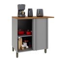 Ver imagem 2 de Balcão de Cozinha 96 cm Bariloche 1 Porta com Tampo 6225.28 Titânio Fosco - Indekes