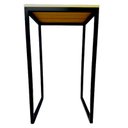 Ver imagem 3 de Mesa Bistrô - Base de Ferro em Preto Eletrostático e Tampo de Madeira Pinus na Tonalidade Marítimo