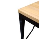 Ver imagem 5 de Mesa Bistrô - Base de Ferro em Preto Eletrostático e Tampo de Madeira Pinus na Tonalidade Marítimo