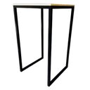 Ver imagem 4 de Mesa Bistrô - Base de Ferro em Preto Eletrostático e Tampo de Madeira Pinus na Tonalidade Marítimo