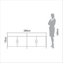 Ver imagem 4 de Buffet com 4 Portas 180cm Industrial Marrom/Freijó/Preto