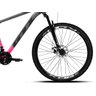 Bicicleta Mtb Aro 29 Gti Roma 21 Marchas e Freios a Disco Cor:rosa Degradê+cinza;tamanho:15 - 4