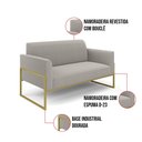 Ver imagem 3 de Sofá 2 Lugares Namoradeira Industrial Alta Dourado Marisa Bouclê D03 - D’Rossi