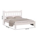 Ver imagem 4 de Cama de Casal Reforçada Queen Branca Madeira Maciça Pérola
