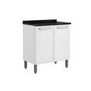 Ver imagem 1 de Balcão de Cozinha Evidence 7120 2 Portas c/ Tampo 80cm Branco - Bertolini
