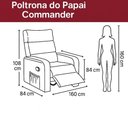 Ver imagem 5 de Poltrona do Papai Reclinável e Giratória Luxo Premium Commander Matrix Cor:sintetico Marrom