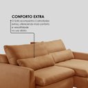 Ver imagem 5 de Sofá Cama Retrátil e Reclinável Atenas Tecido Linhão 2,50m