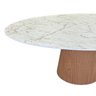 Mesa de Jantar Cone Oval 180x100 Cm Tampo Marmorizado Calacata Bronze - Base Freijó - 3