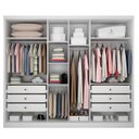 Ver imagem 3 de Guarda Roupa Casal Linea 6 Portas 6 Gavetas Neve – Novo Horizonte