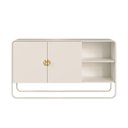 Ver imagem 4 de Balcão Buffet 135cm 2 Portas Orgânico Pé Metal Luna Off White 28071