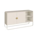 Ver imagem 1 de Balcão Buffet 135cm 2 Portas Orgânico Pé Metal Luna Off White 28071