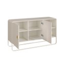 Ver imagem 5 de Balcão Buffet 135cm 2 Portas Orgânico Pé Metal Luna Off White 28071