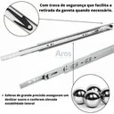 Ver imagem 2 de Corrediça Telescópica Light 450 Mm Zinco Branco Caixa C/20 Jg