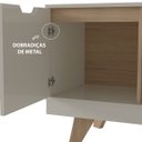 Ver mais imagens de Rack Michigan Off White/Carvalho para TV até 60 Polegadas 04 Portas 02 Gavetas e Pés de Madeira - Ar